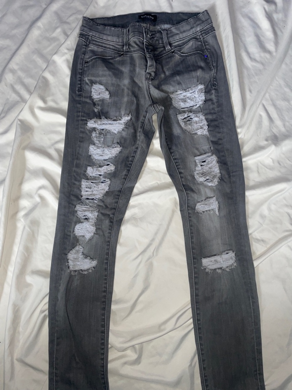 Women's Distressed Grey Skinny Jeans Everlane jeans